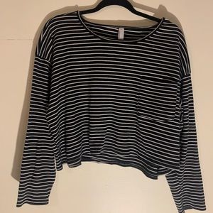 American Apparel striped loose crop top